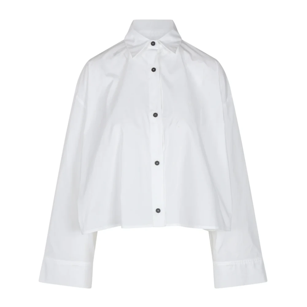 Liviana Conti Gerimpeld Shirt in Rood White Dames