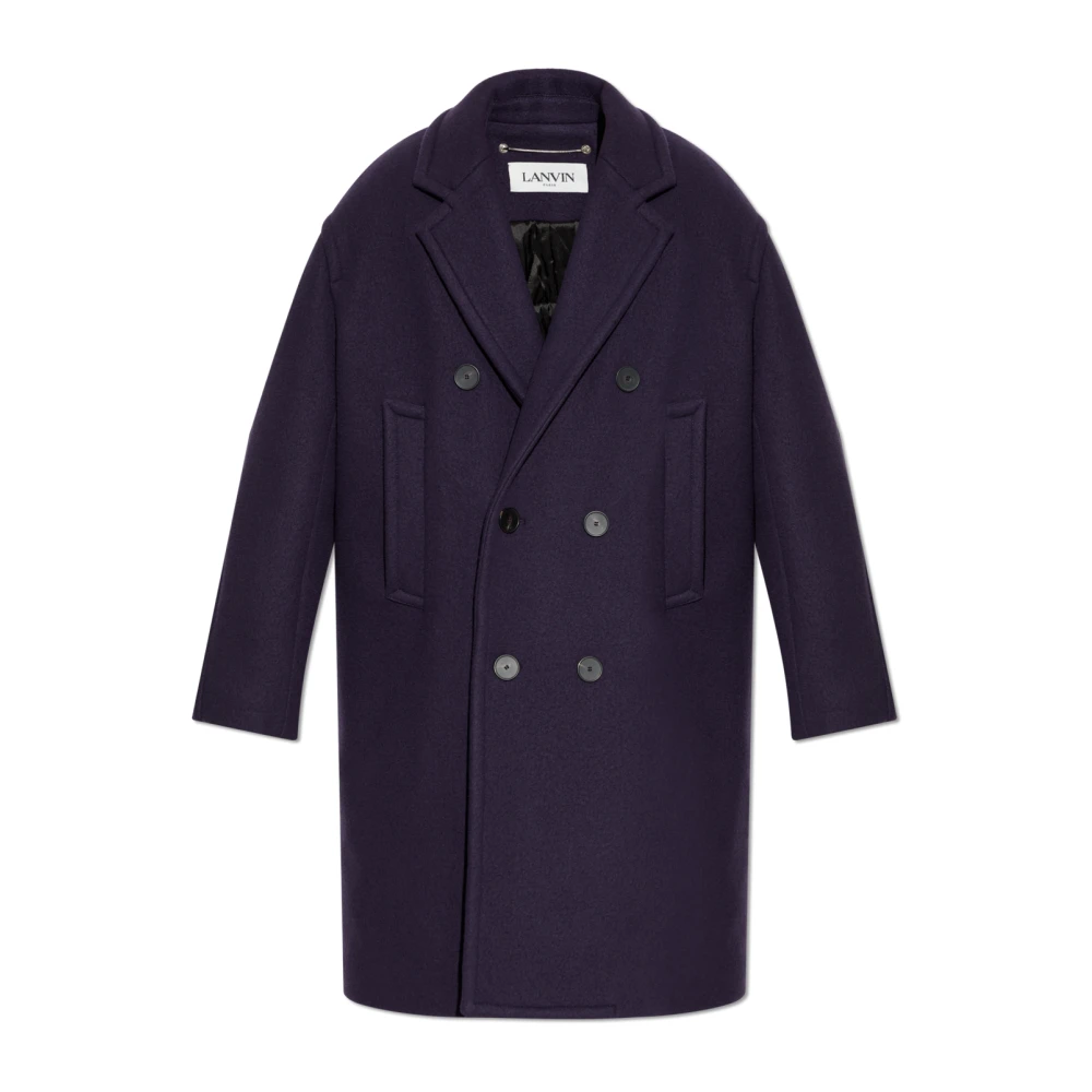 Lanvin Wollen jas Purple Heren