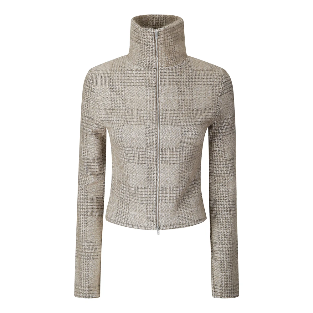 Our Legacy Slimme Rits Cardigan Lange Mouw Beige Dames
