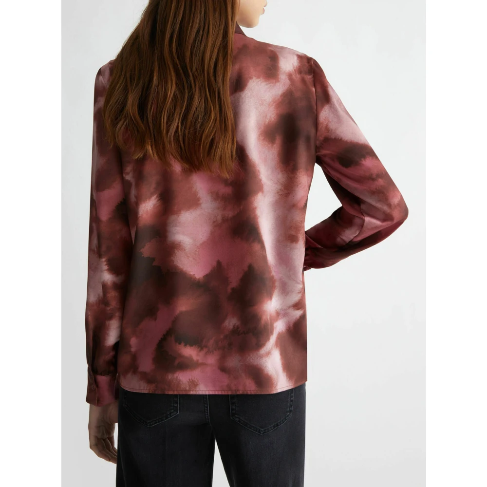 Liu Jo Roze Bedrukte Overhemd Multicolor Dames