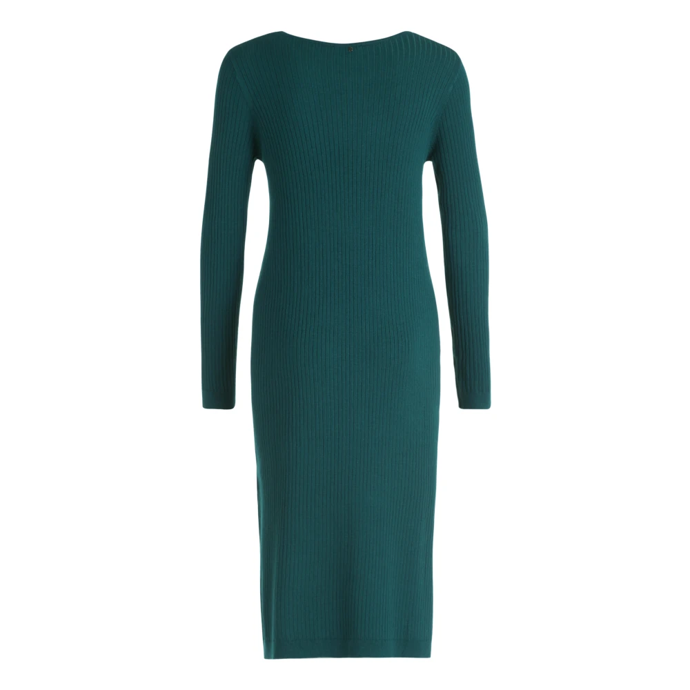 Vera Mont 3 4 Lengte Gebreide Jurk Blue Dames
