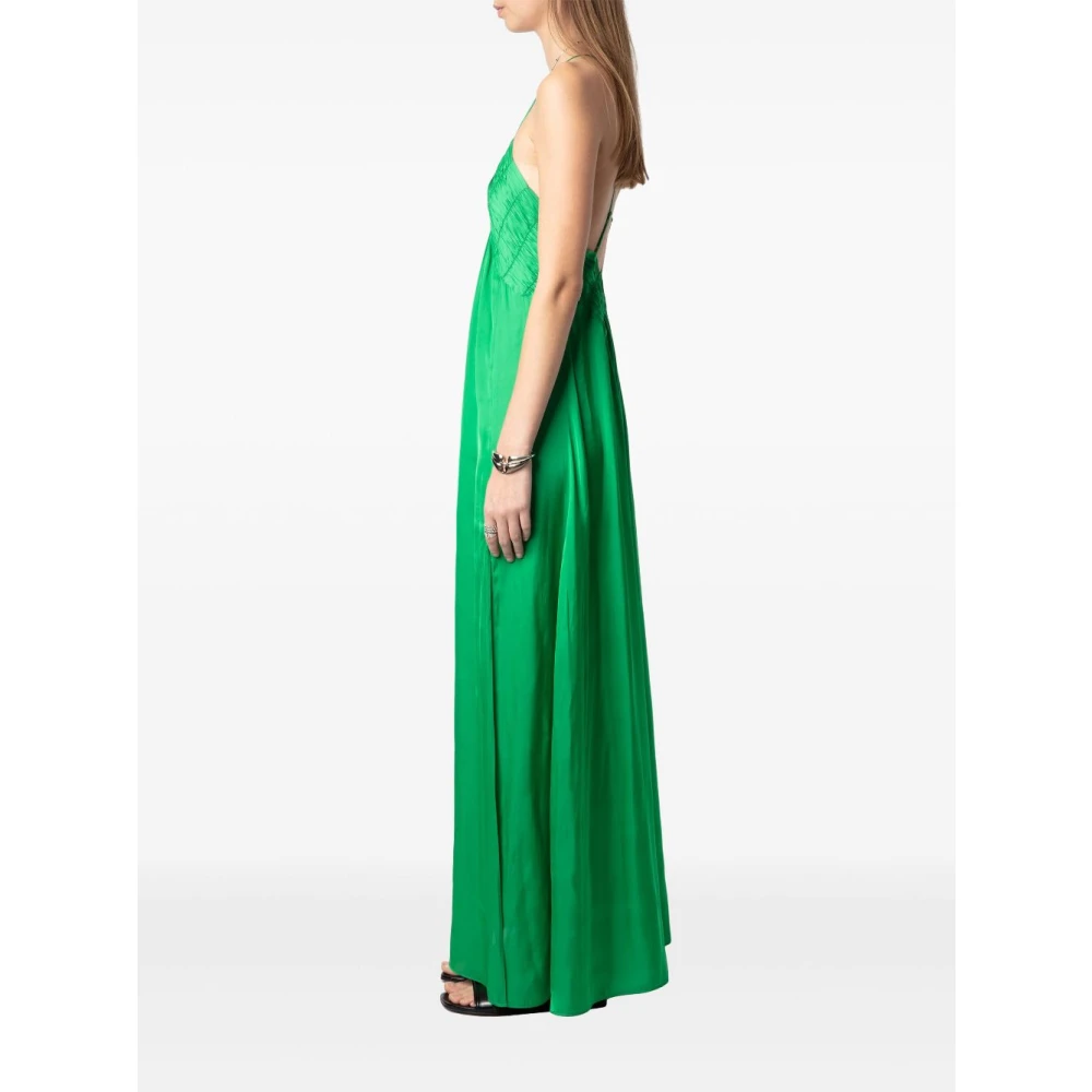 Zadig & Voltaire Groene Satijnen Jurk Green Dames
