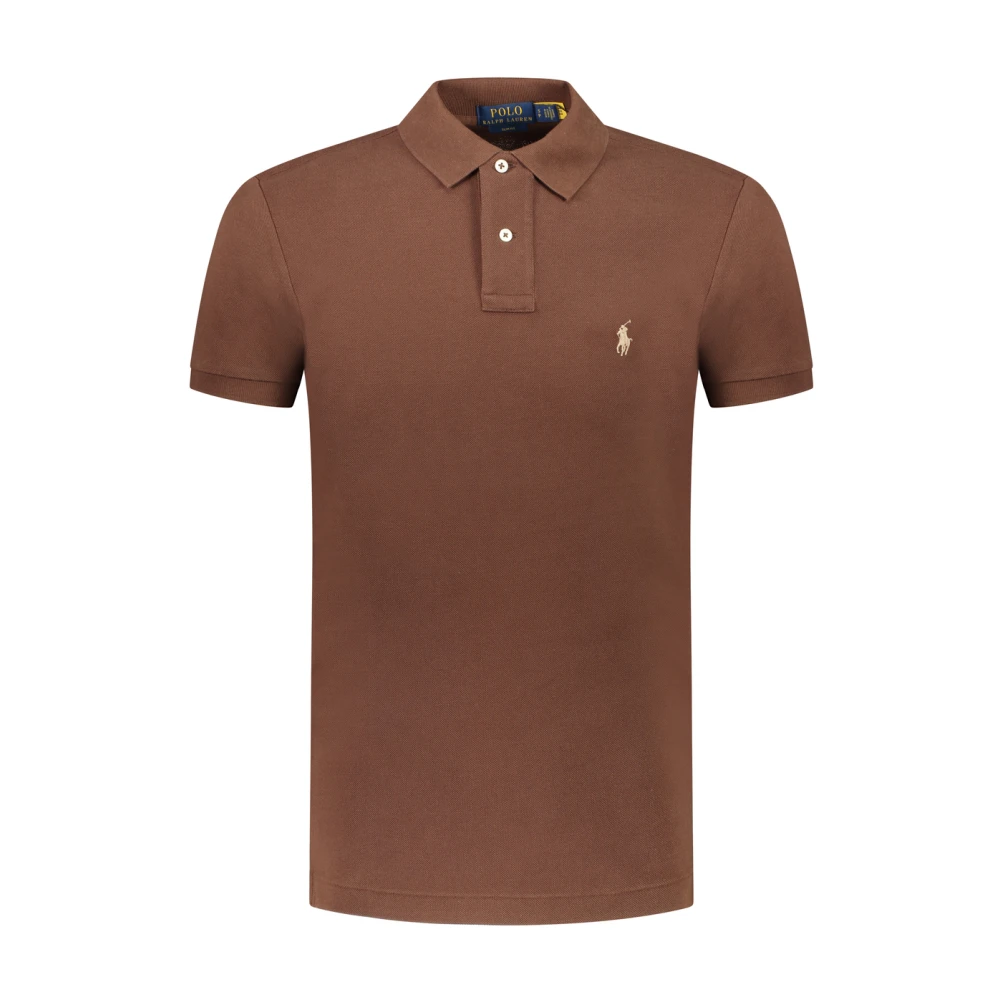Polo Ralph Lauren Bruine Polo Shirt Ss23 Collectie Brown Heren