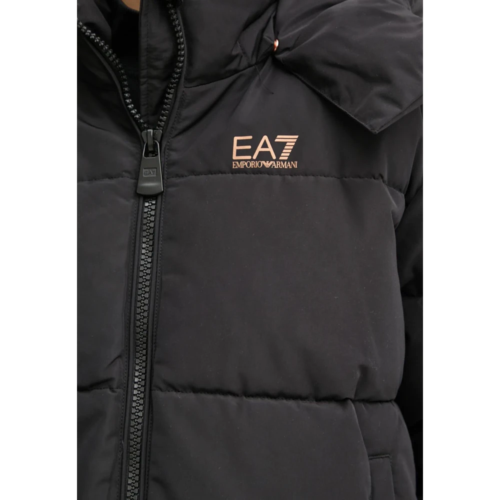 Emporio Armani EA7 Stijlvolle Jas voor Mannen Black Dames