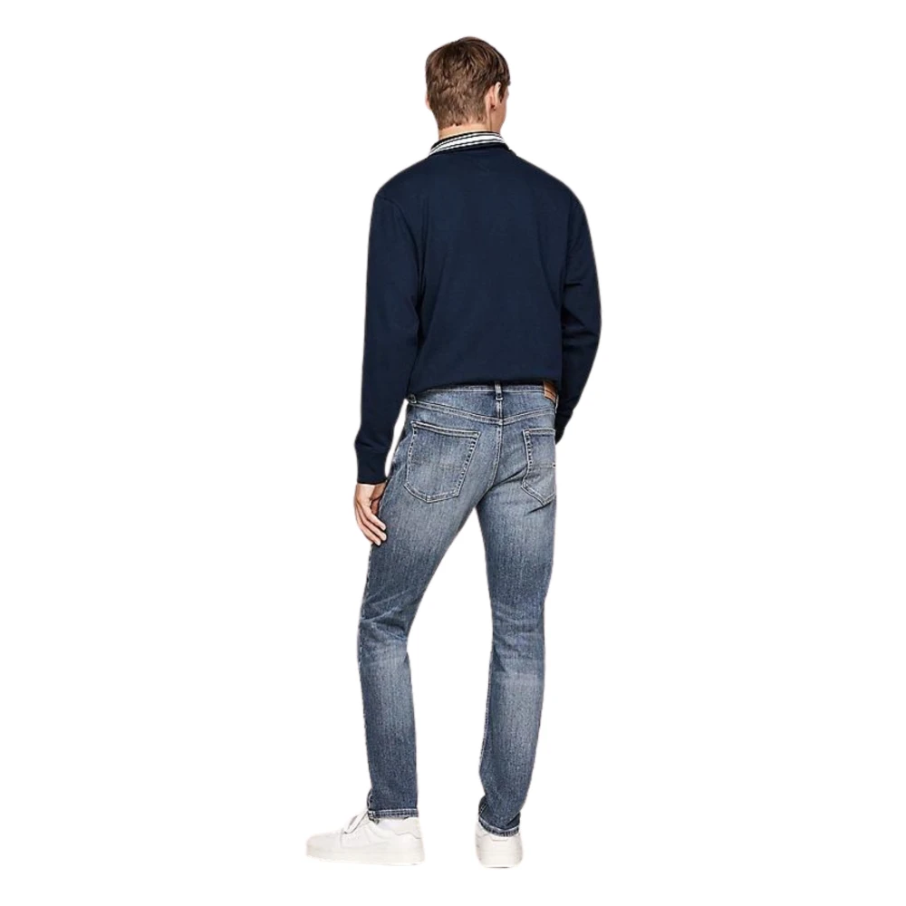 Tommy Hilfiger Slim Fit Distressed Denim Jeans Blue Heren
