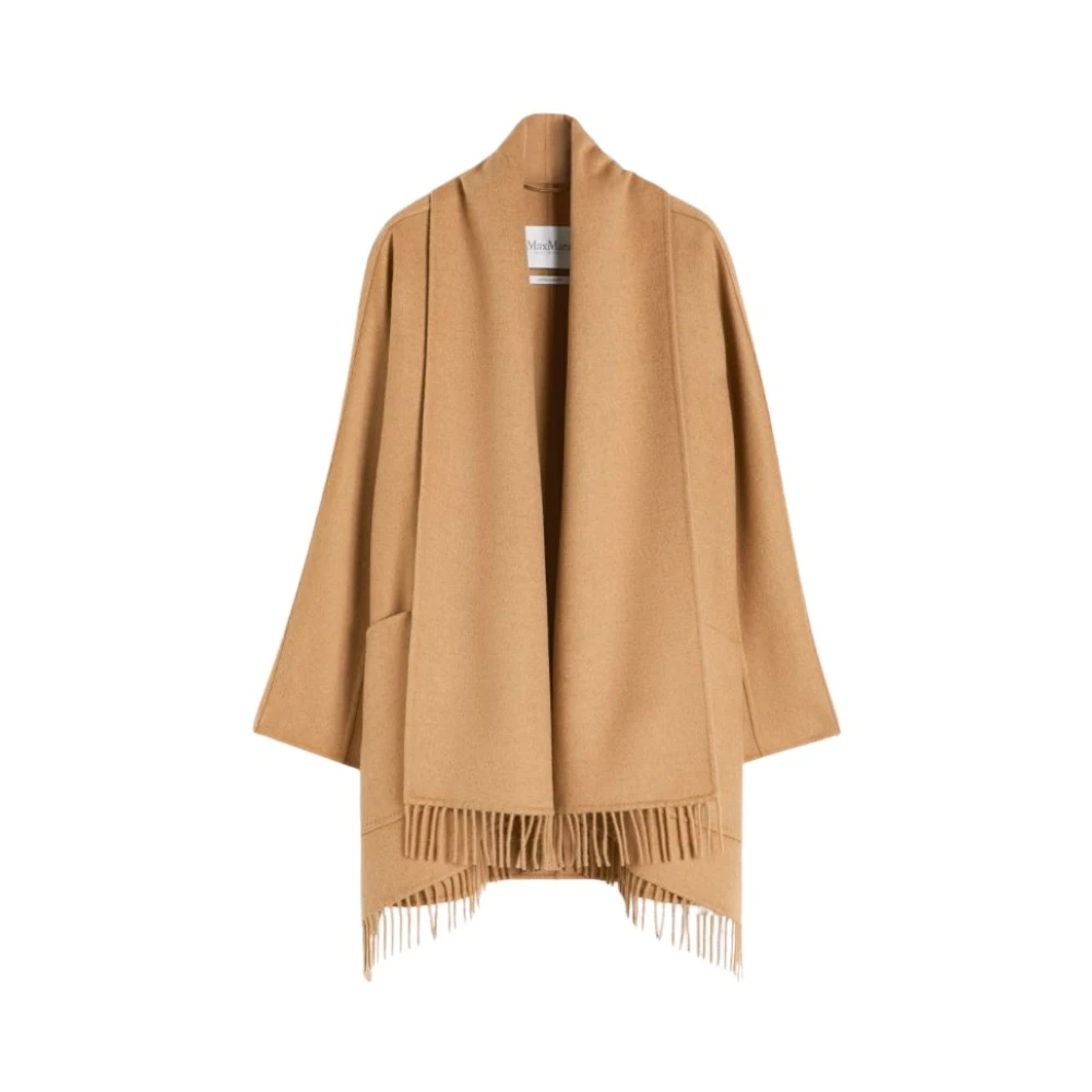 Max Mara Brown Cardigan Coat - Female - Ponchos - S - Jackets