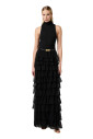 robe-de-soiree-noire-cotelee-avec-volants