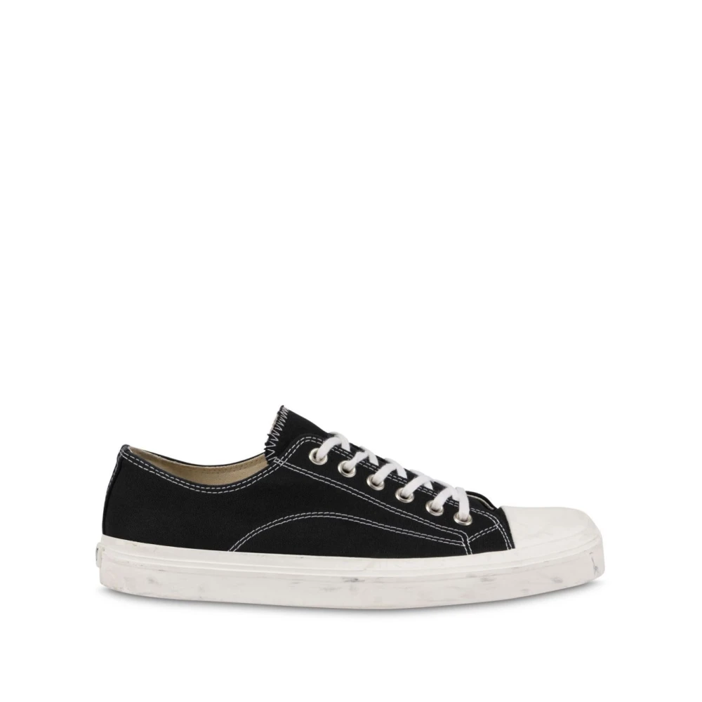 Moschino Zwarte Canvas Flatform Sneakers Heren Schoenen
