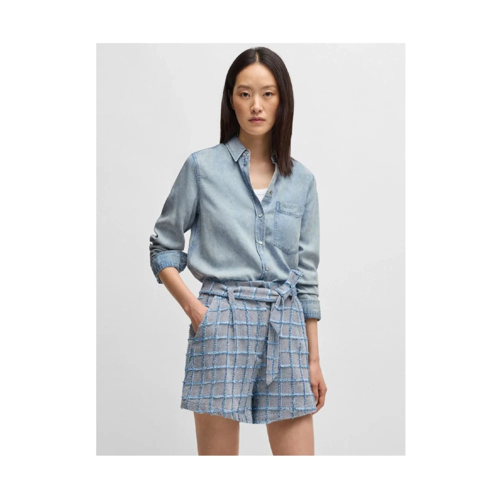 Hugo Boss Casual Overhemd Blue Dames