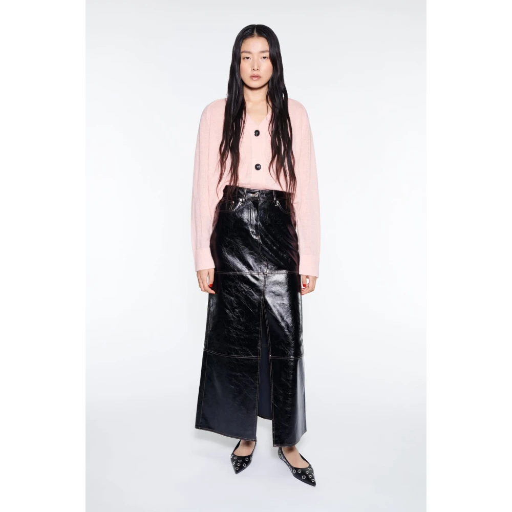 Stand Studio Zwarte Geplooide Rok Black Dames