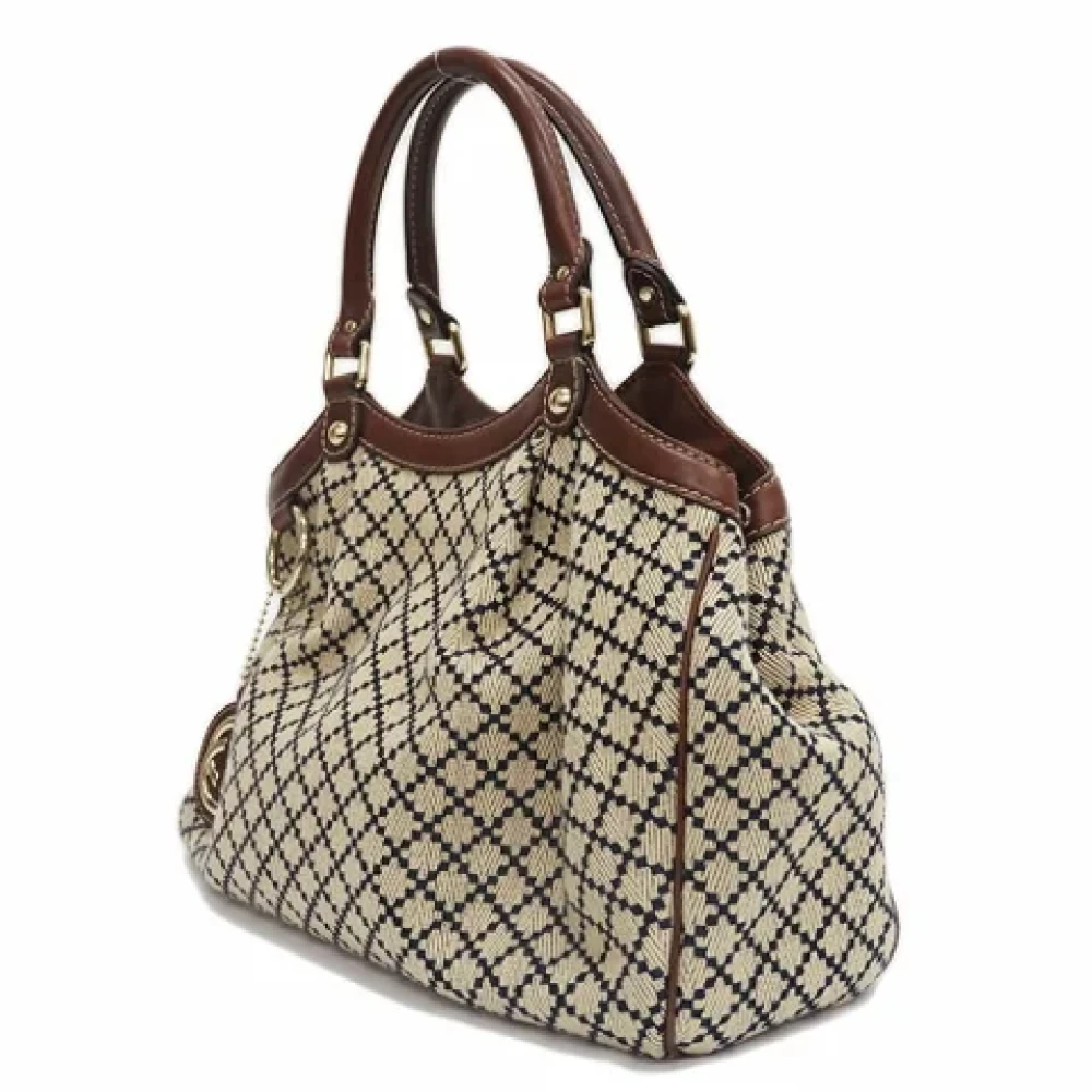 Gucci Vintage Pre-owned Fabric gucci-bags Gray Dames