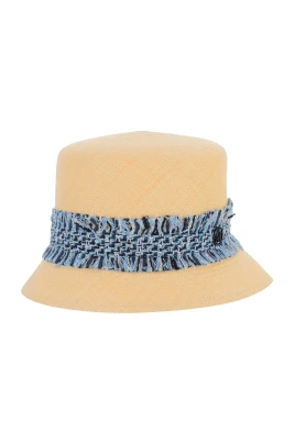 Blå Brisa Tweed Hatt med Monogram