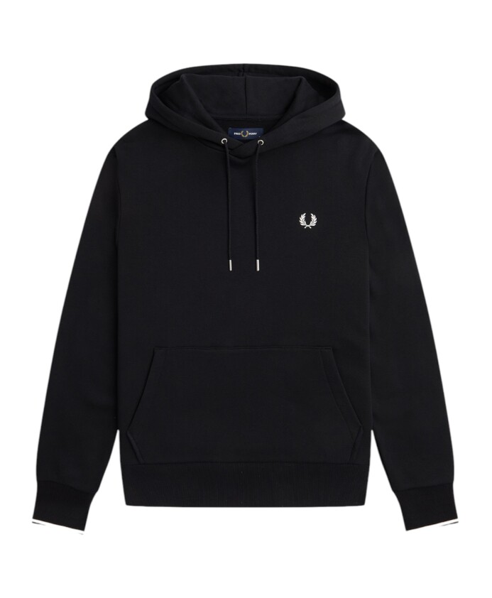 sweat-a-capuche-noir-a-rayures-pulls