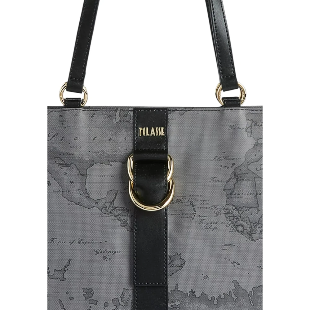 Alviero Martini 1a Classe Geo Dark Shopper Tas in Grijs Gray Dames