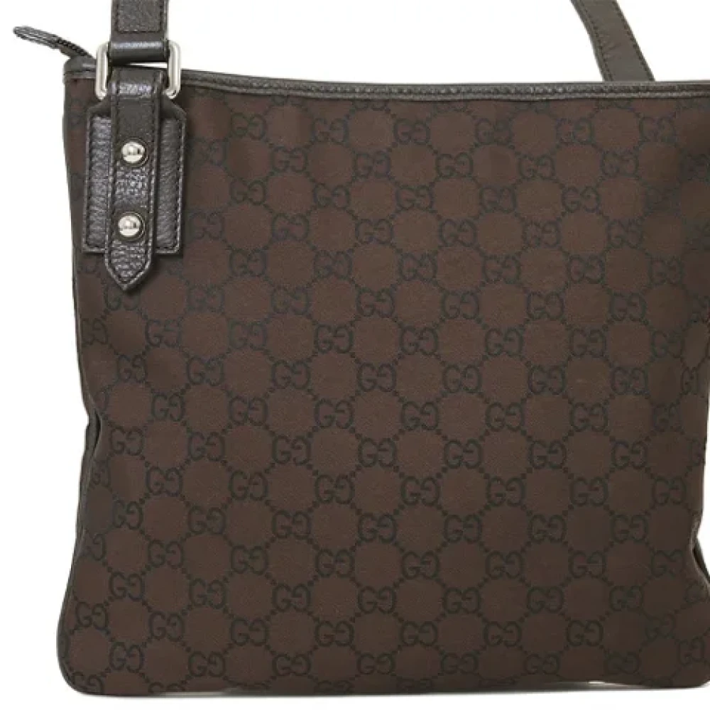 Gucci Vintage Pre-owned Nylon gucci-bags Brown Dames