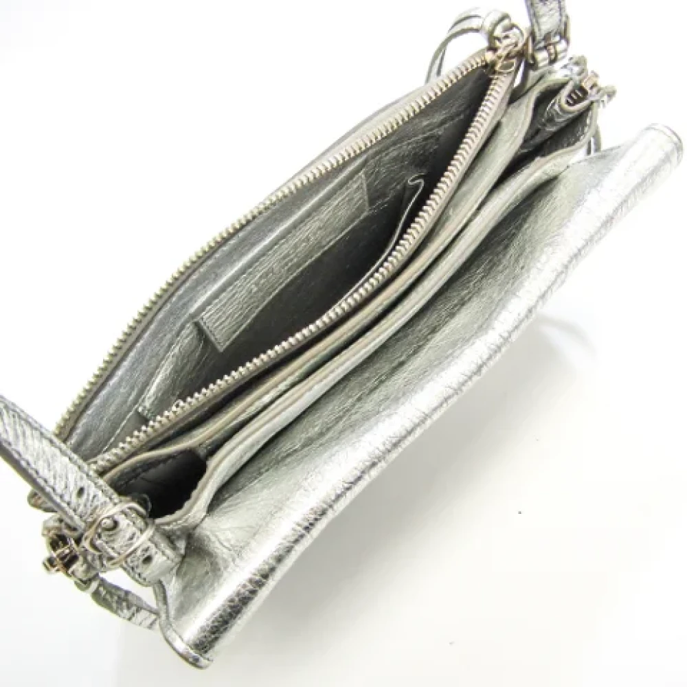 Balenciaga Vintage Pre-owned Leather shoulder-bags Gray Dames