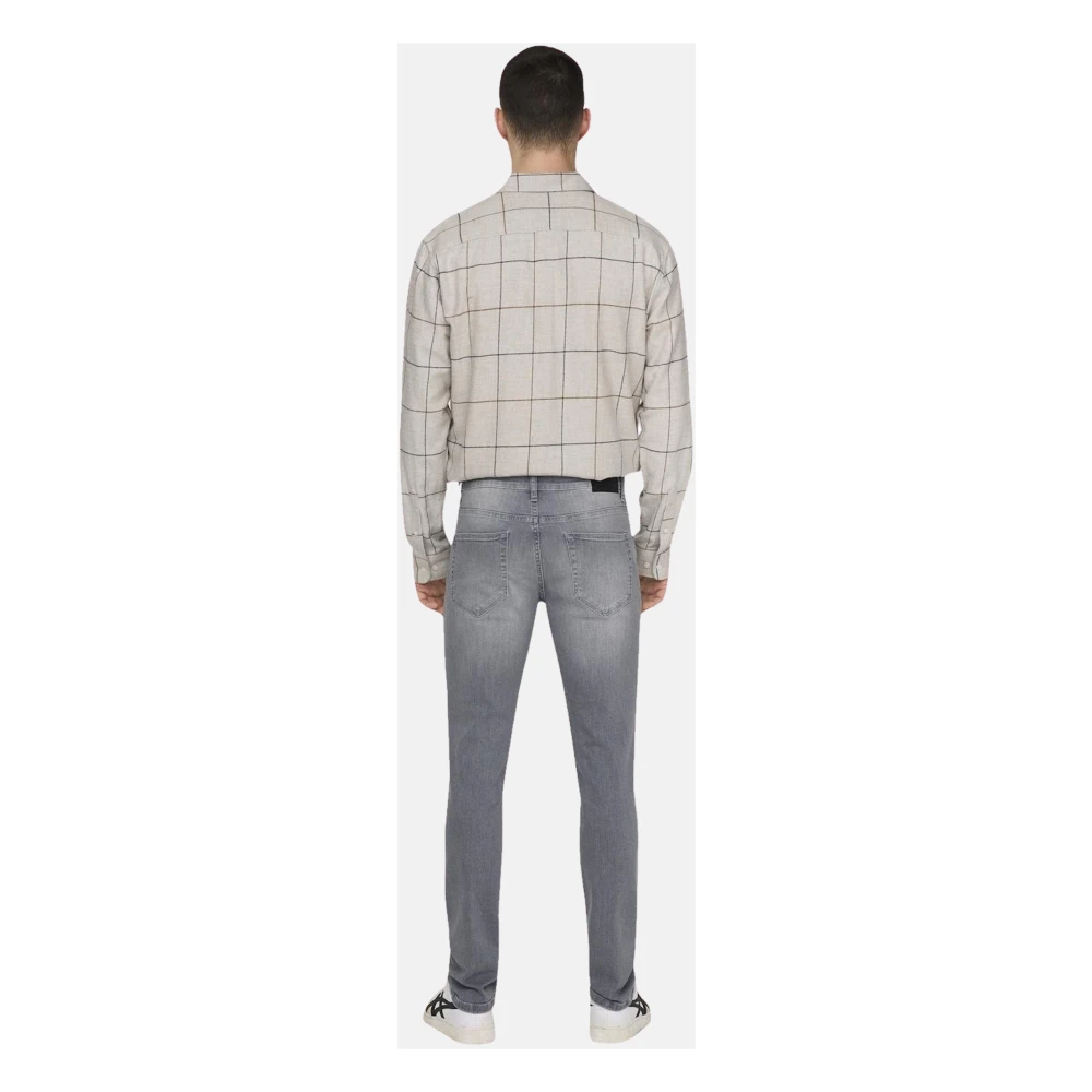 Only & Sons Moderne Slim Fit Jeans Gray Heren