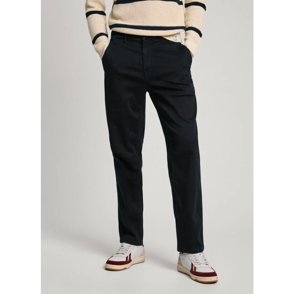 Pepe Jeans Regular Fit Tapered Jeans Gewassen kleuren Black Heren