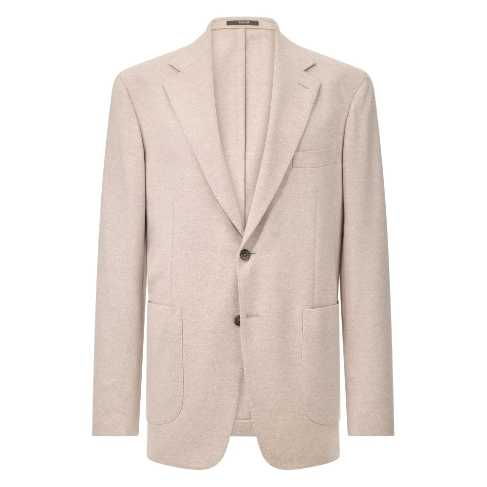 Boggi Milano Beige B Jersey Kavaj I Ren Ull