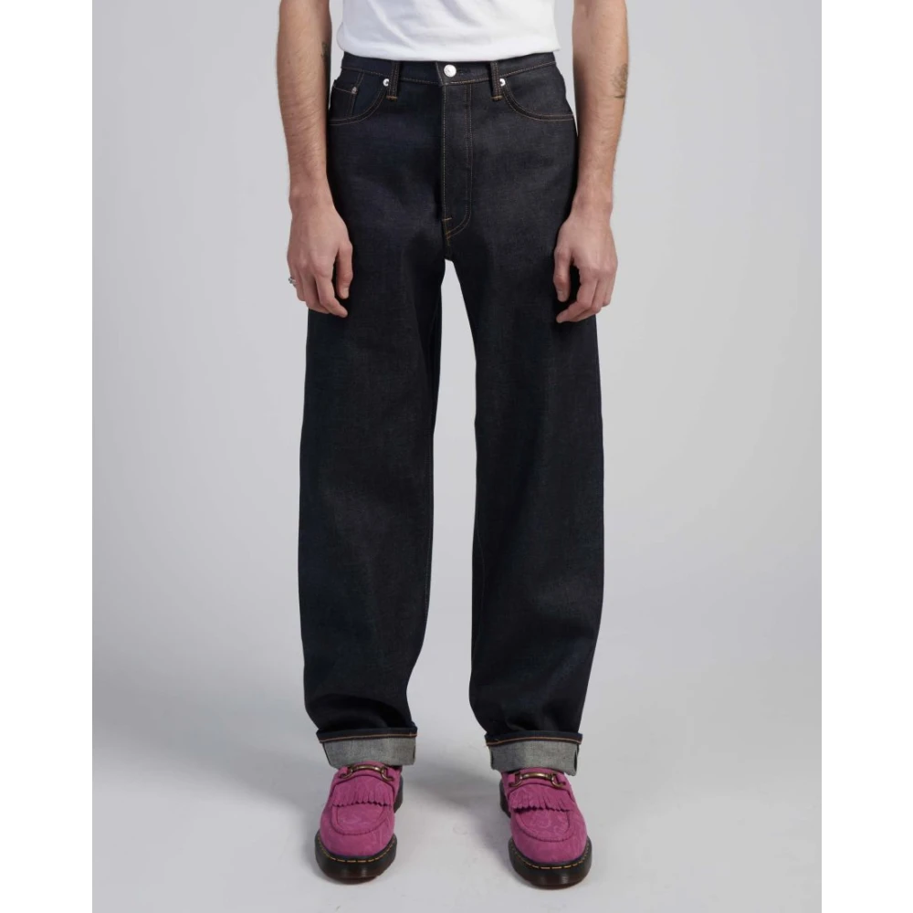 Edwin Japanse Losse Jeans Blauw Selvage Denim Black Heren