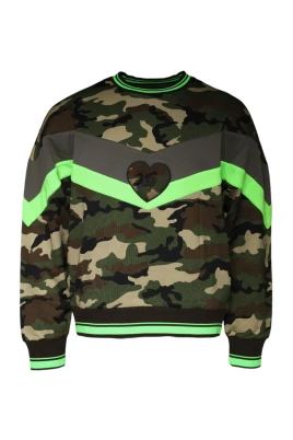 Camouflage Logo Pullover Sweatshirt Multifärgad