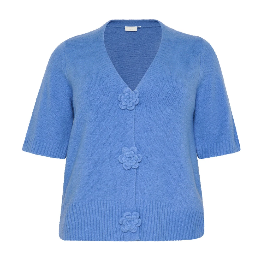 Kaffe Curve Bloemige Vest Ebb And Flow Blue Dames