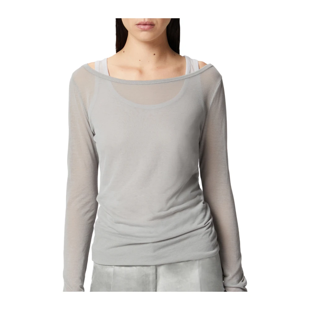 pinko Grijze Gebreide Trui Donker Licht Grijs Gray Dames