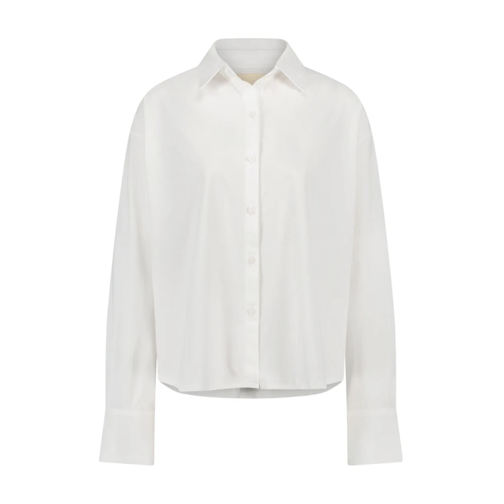 Jane Lushka Stijlvolle Buttoned Shirt in Wit White Dames