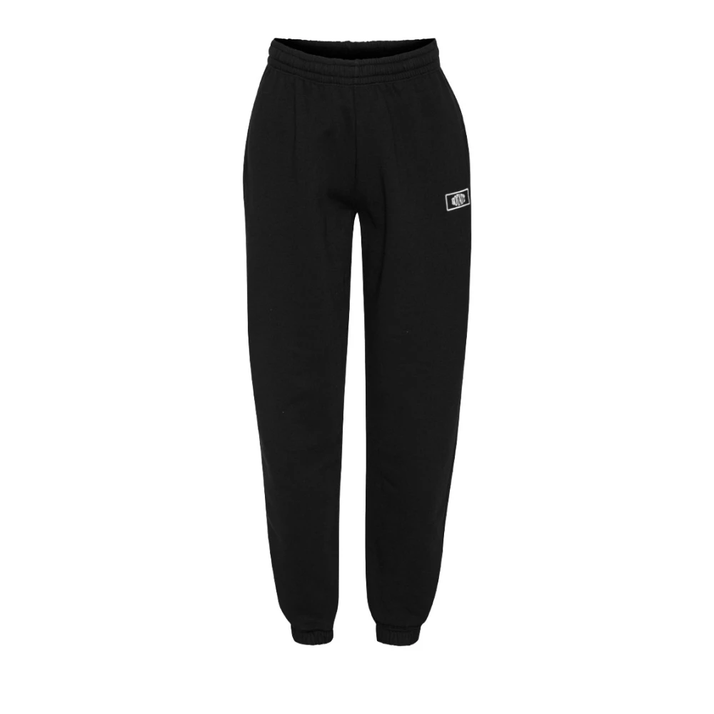 Rotate Birger Christensen Joggingbroek met elastische tailleband en geborduurd logo Black Dames