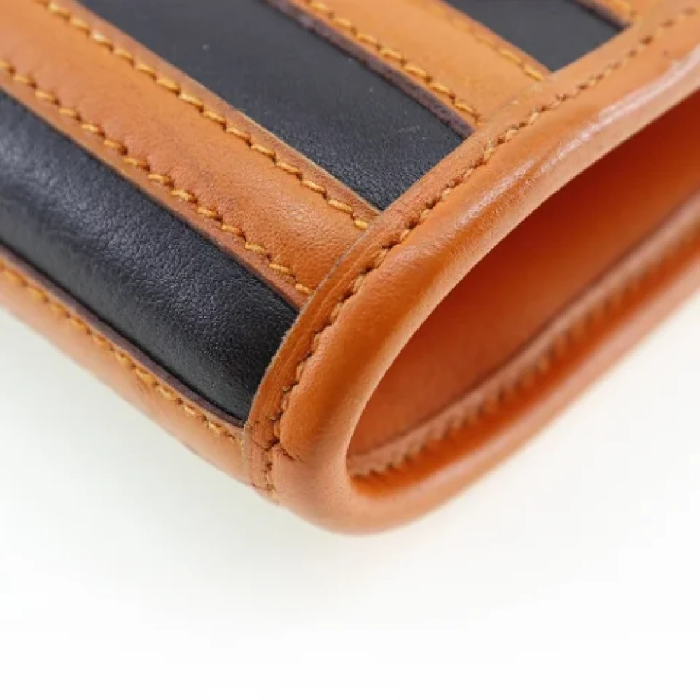 Hermès Vintage Pre-owned Leather shoulder-bags Orange Dames