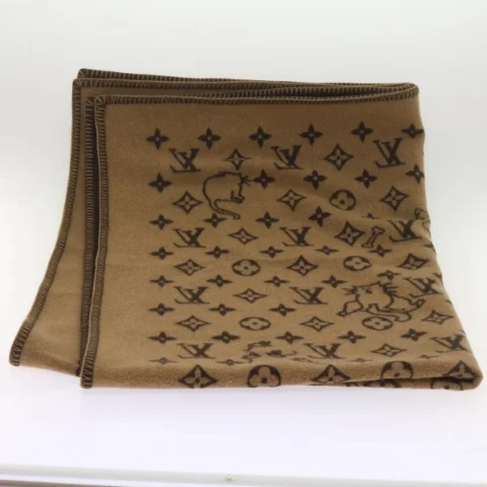 Louis Vuitton Vintage Pre-owned Wool home-office Brown Dames