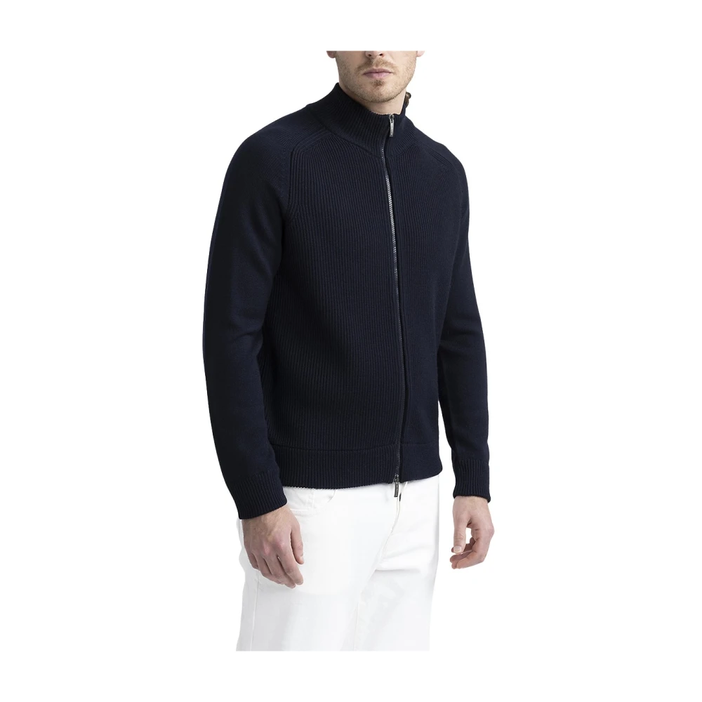 PESERICO Puur merinowollen trui Blue Heren