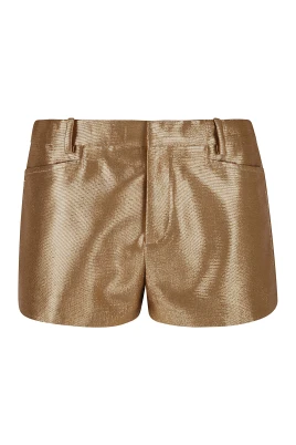 Compact Lurex Wool Shorts