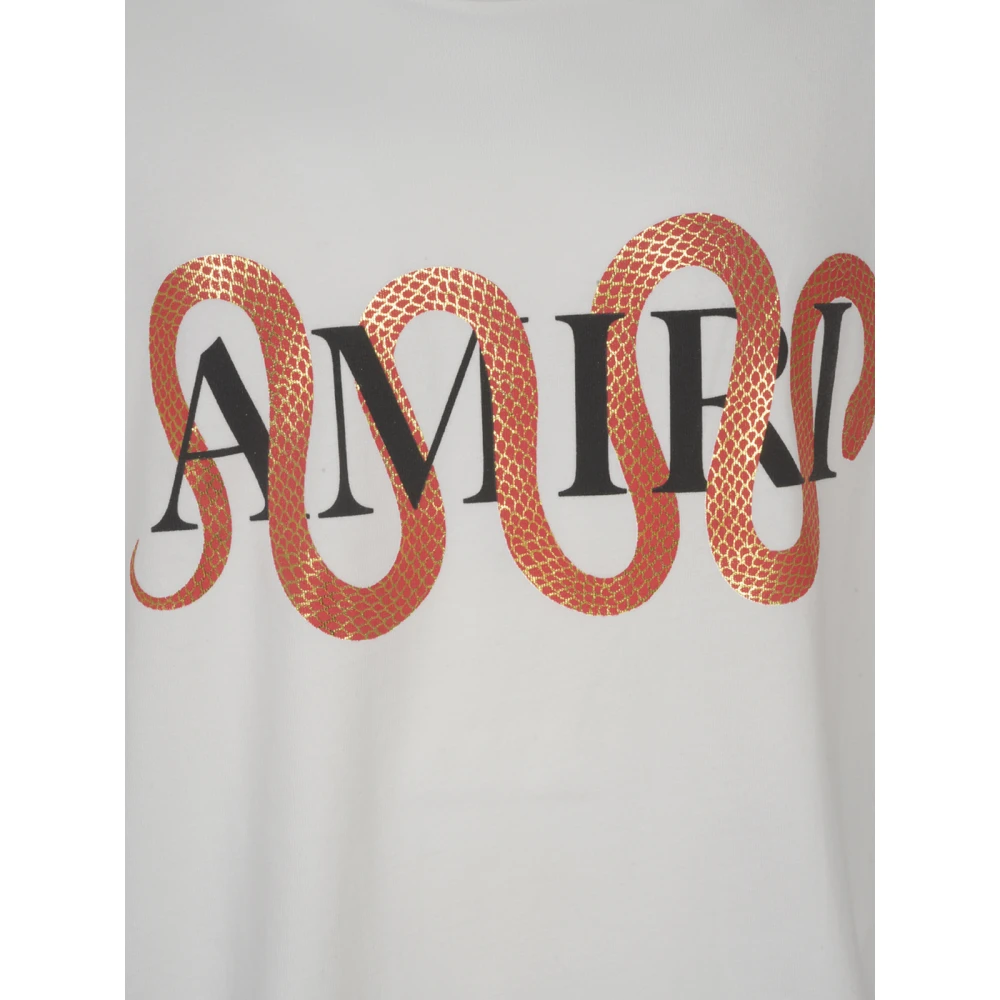 Amiri Snake Tee White Heren
