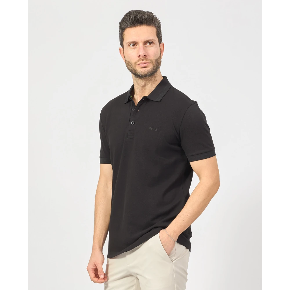 Hugo Boss Heren Paddy Polo met Contrastdetails Black Heren