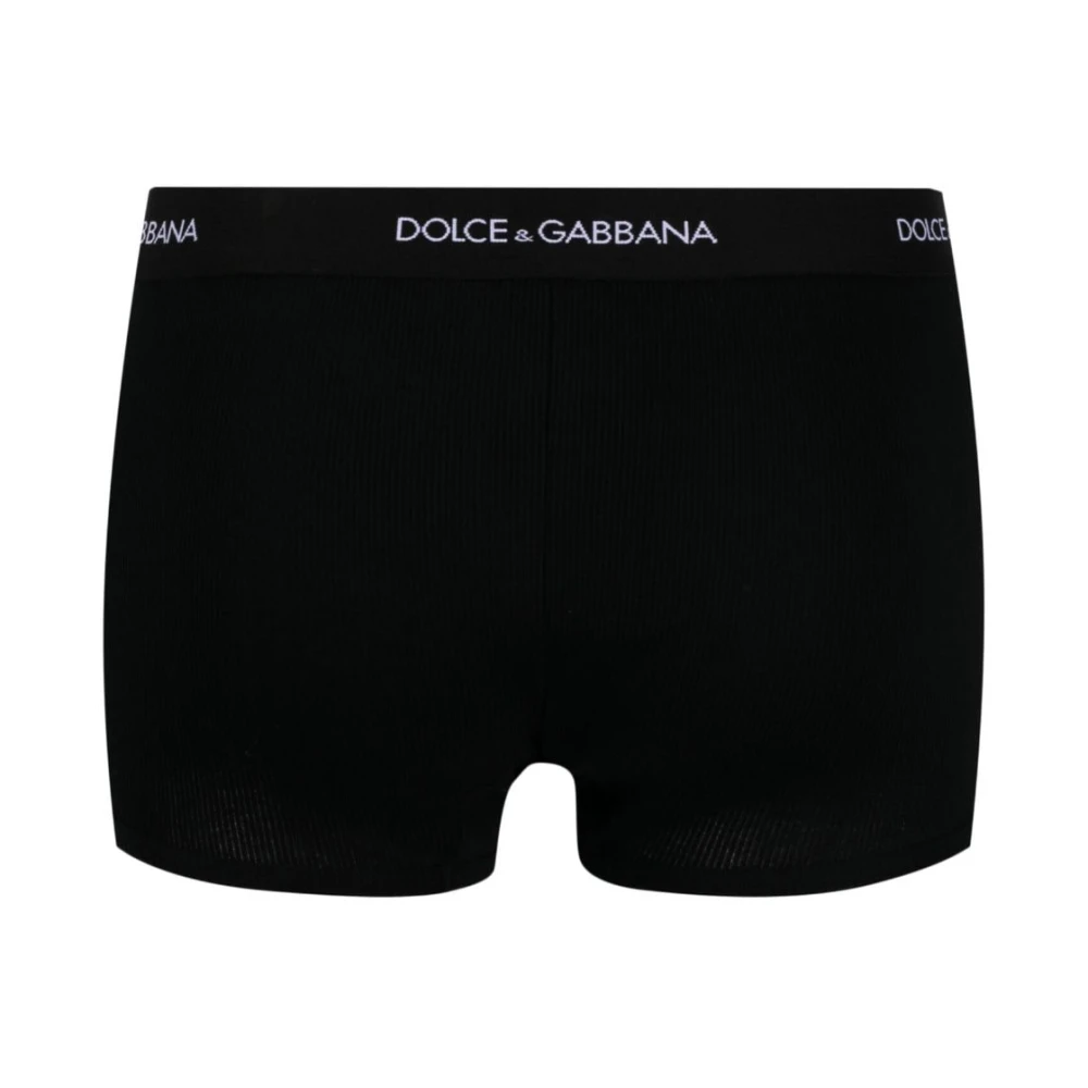 Dolce & Gabbana Zwarte Boxershorts met Logo Taille Black Heren