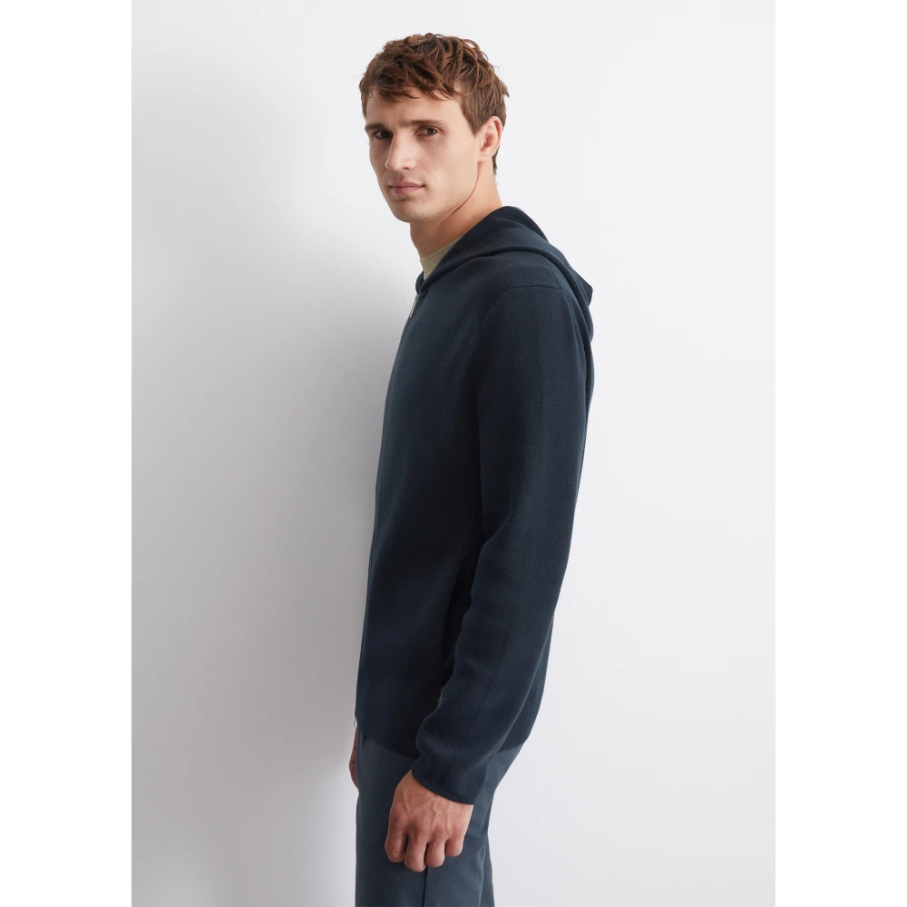 Marc O'Polo Capuchonvest met rits Blue Heren