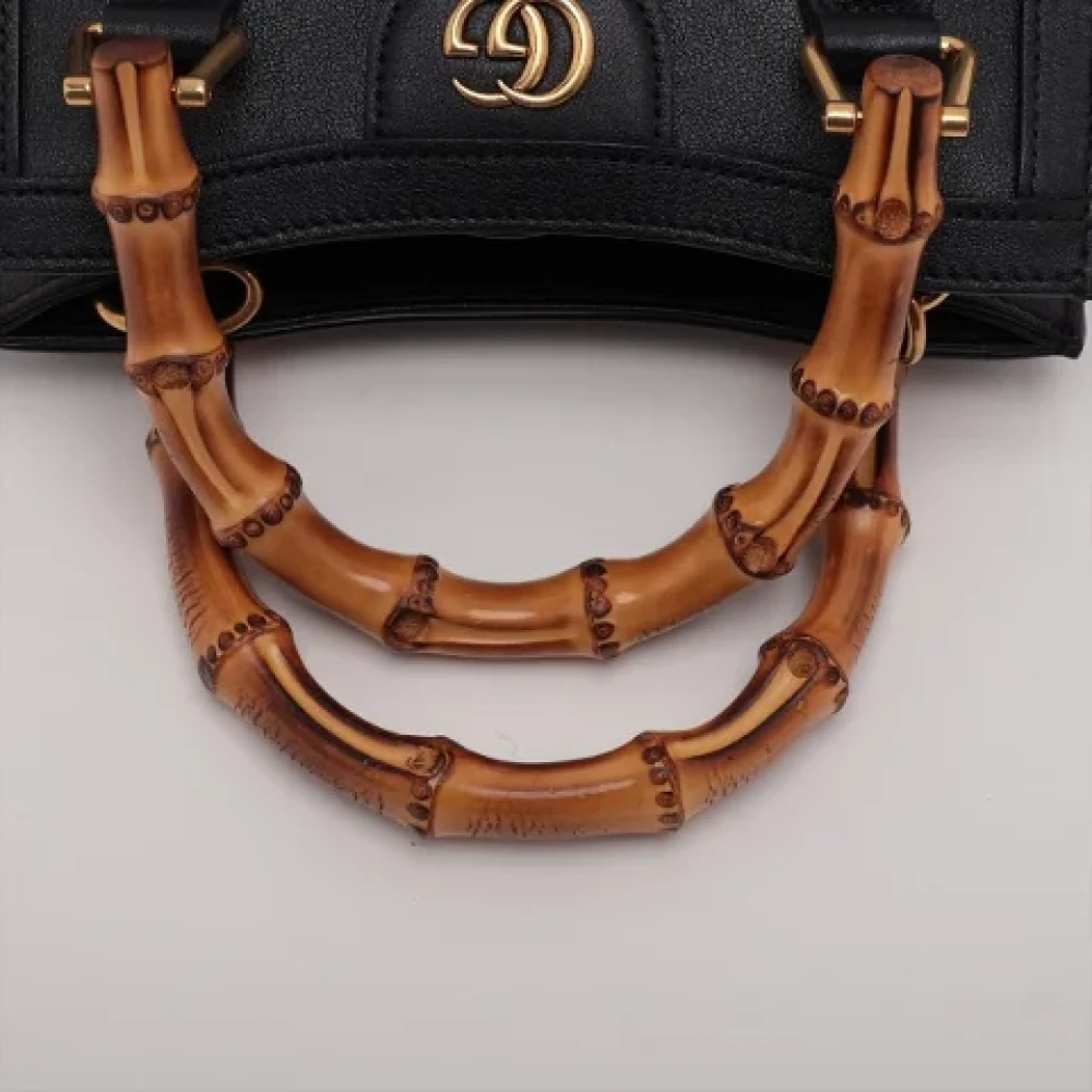 Gucci Vintage Pre-owned Leather handbags Black Dames