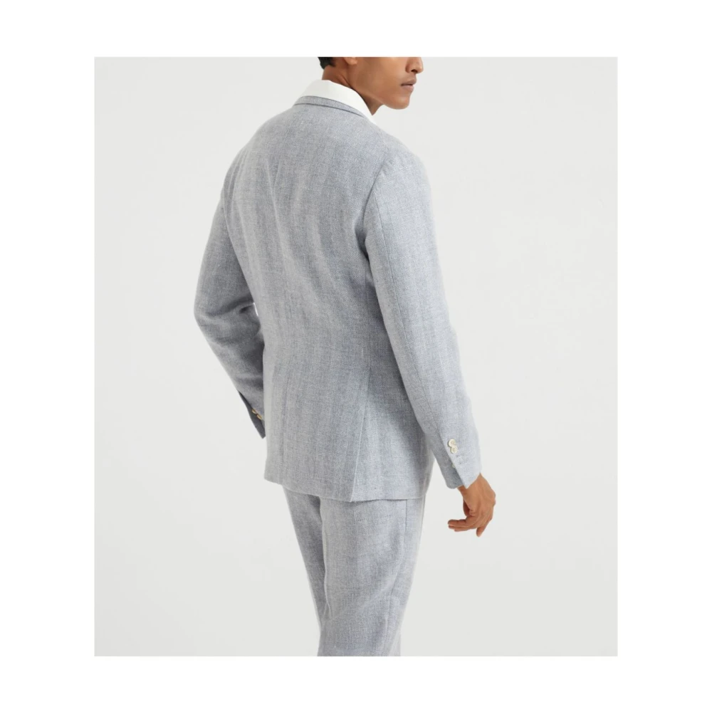 BRUNELLO CUCINELLI Lichtgrijze Herenjas Gray Heren