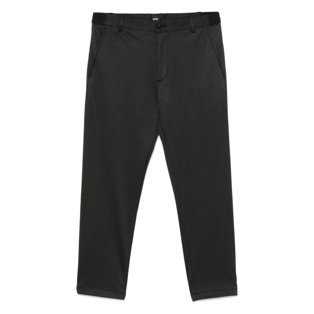Hugo Boss Gemengde wollen broek met zakken Black Heren