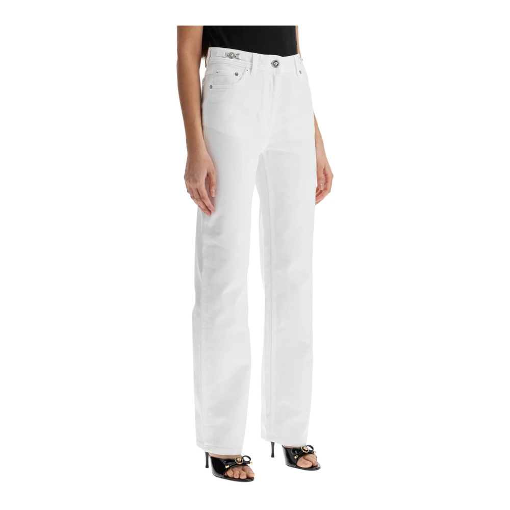 Versace Medusa '95 Straight Leg Jeans White Dames
