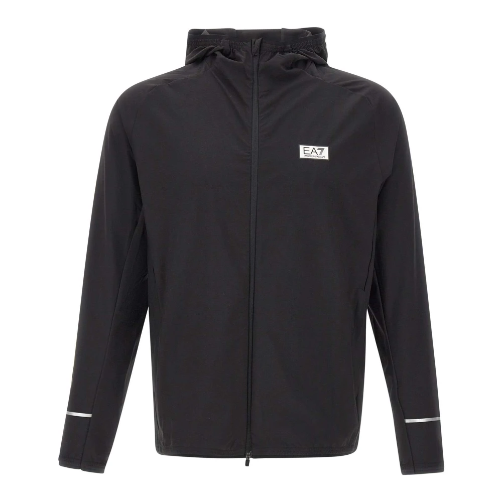 Emporio Armani Ea7 Men's Black Dynamic Athlete Zip-Up Sweatshirt