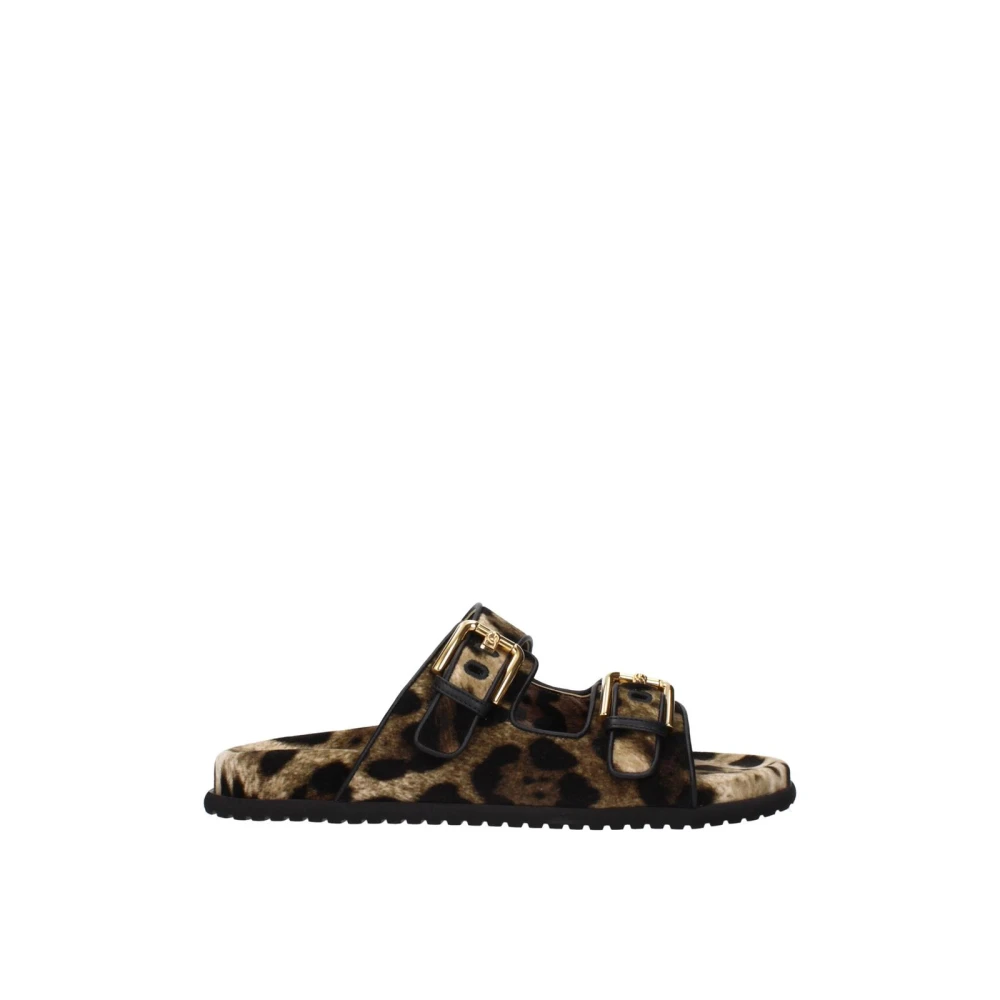 Dolce & Gabbana Beige Sammetstofflor Med Dämpad Sula
