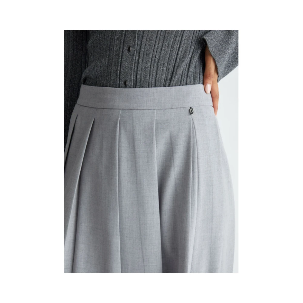 Liu Jo Twill Geplooide Rok Gray Dames