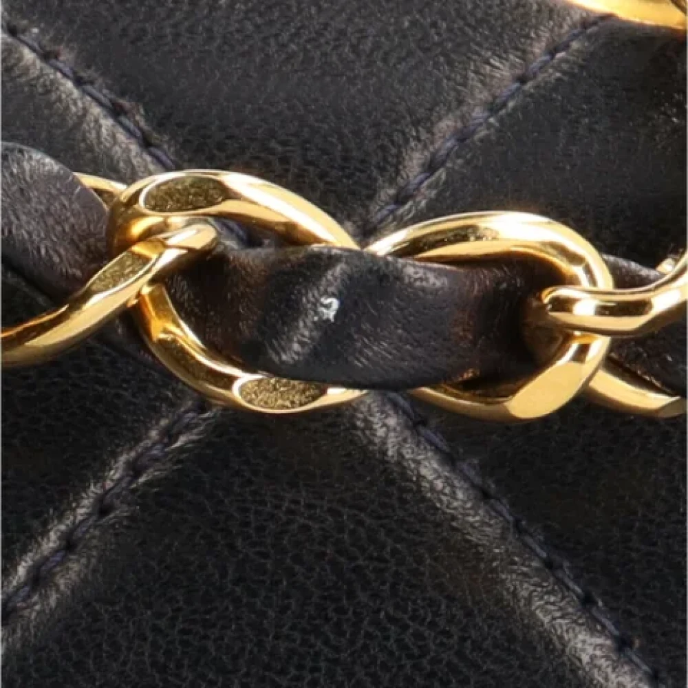 Chanel Vintage Pre-owned Leather shoulder-bags Blue Dames