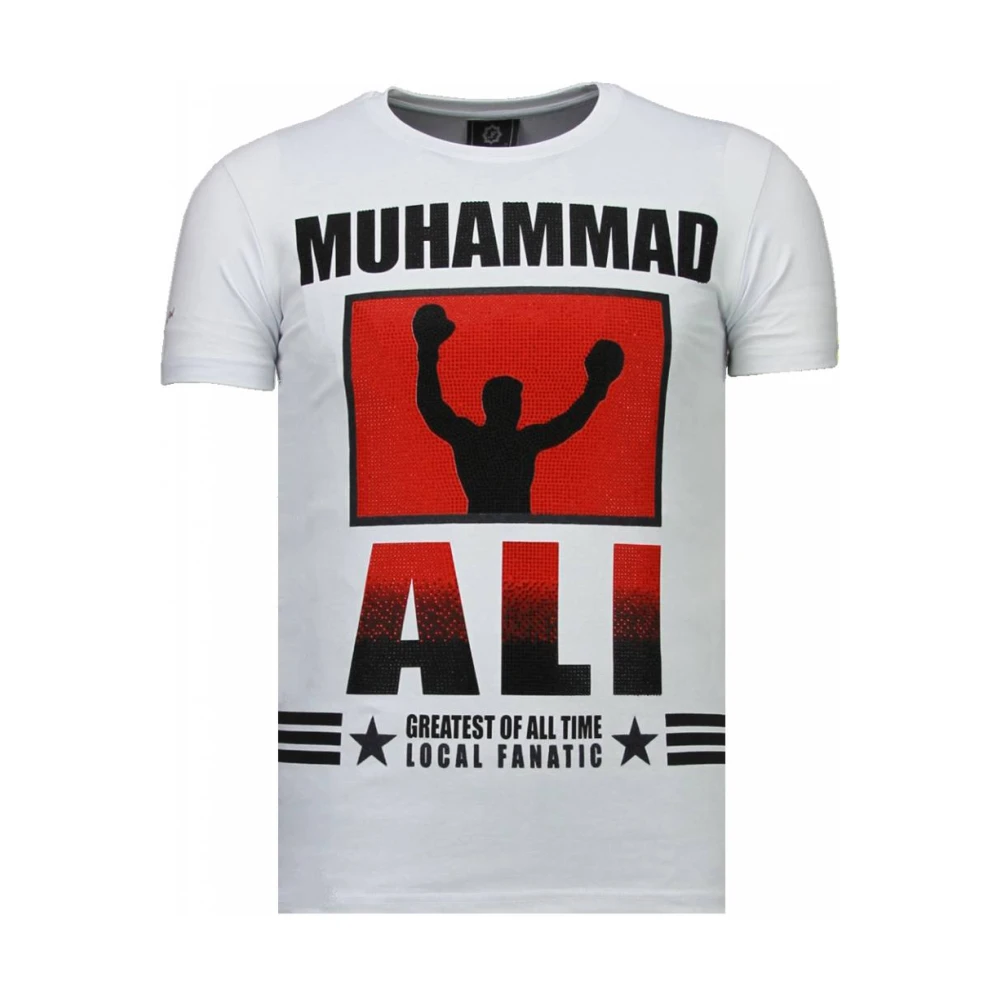 Local Fanatic Muhammad Ali Rhinestone - Herr T Shirt - 5762W White, Herr