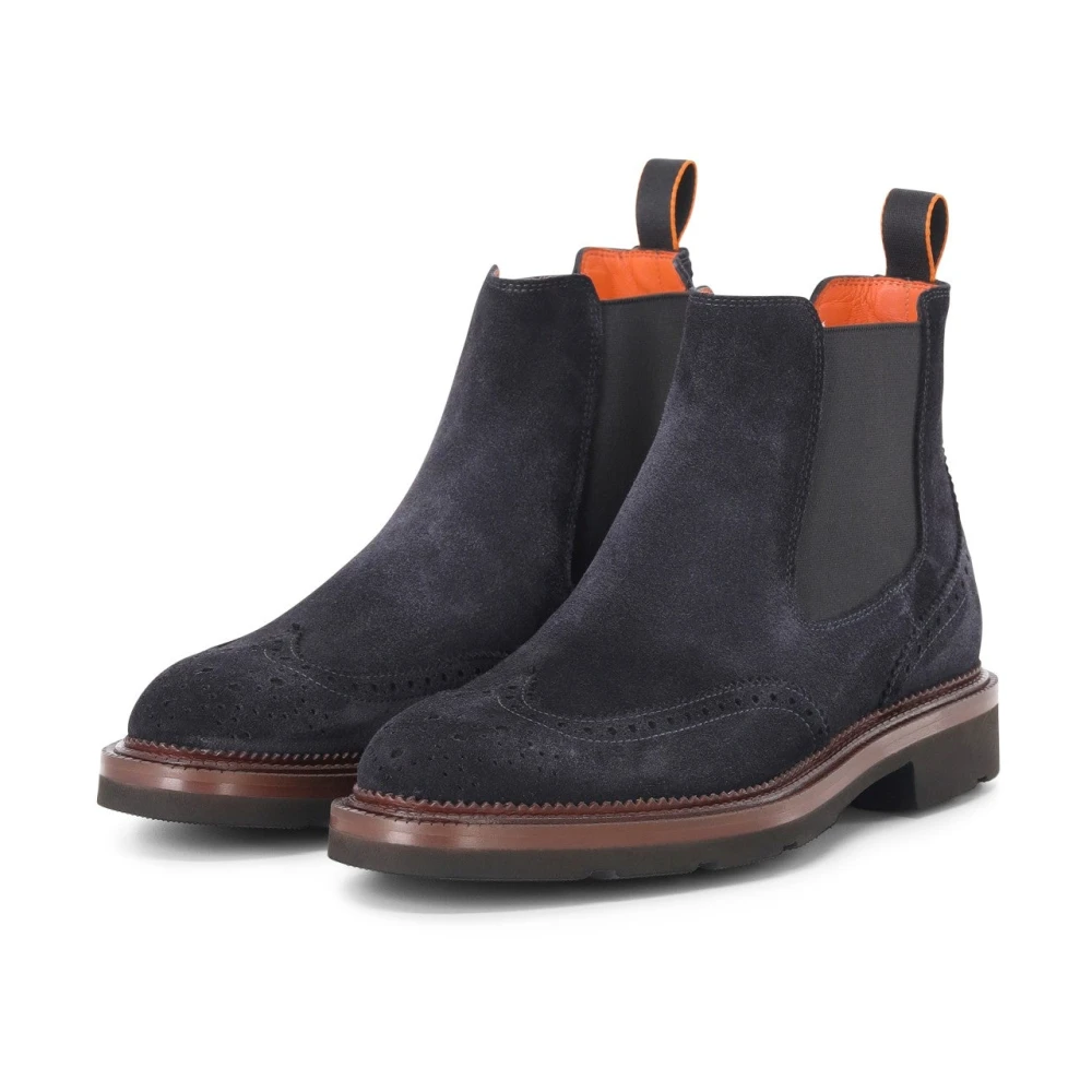 Santoni Chelsea Boots, Male, 10 Uk, Chelsea Boot Blue