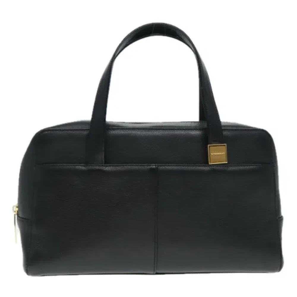 Burberry Vintage Pre-owned Leather handbags Black Dames