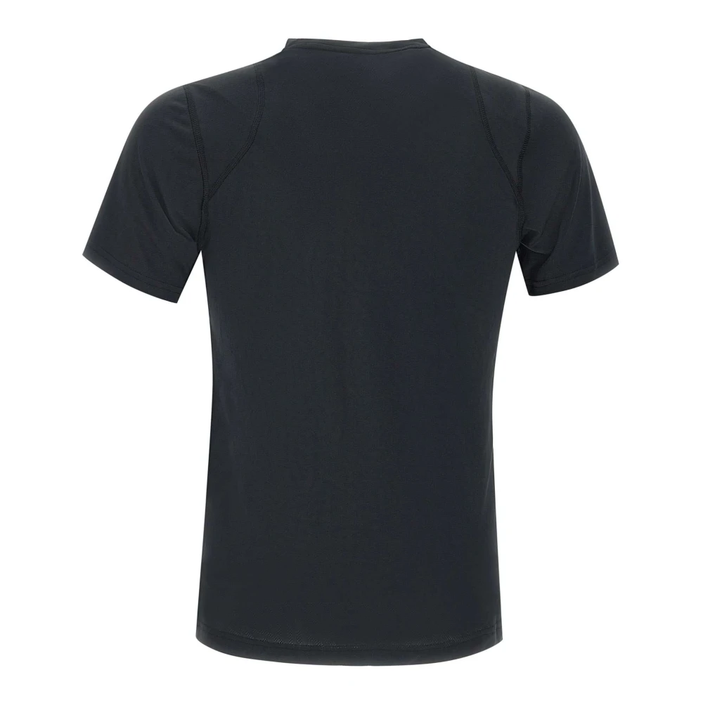 New Balance Zwarte Lycra T-shirt met Logo Black Heren