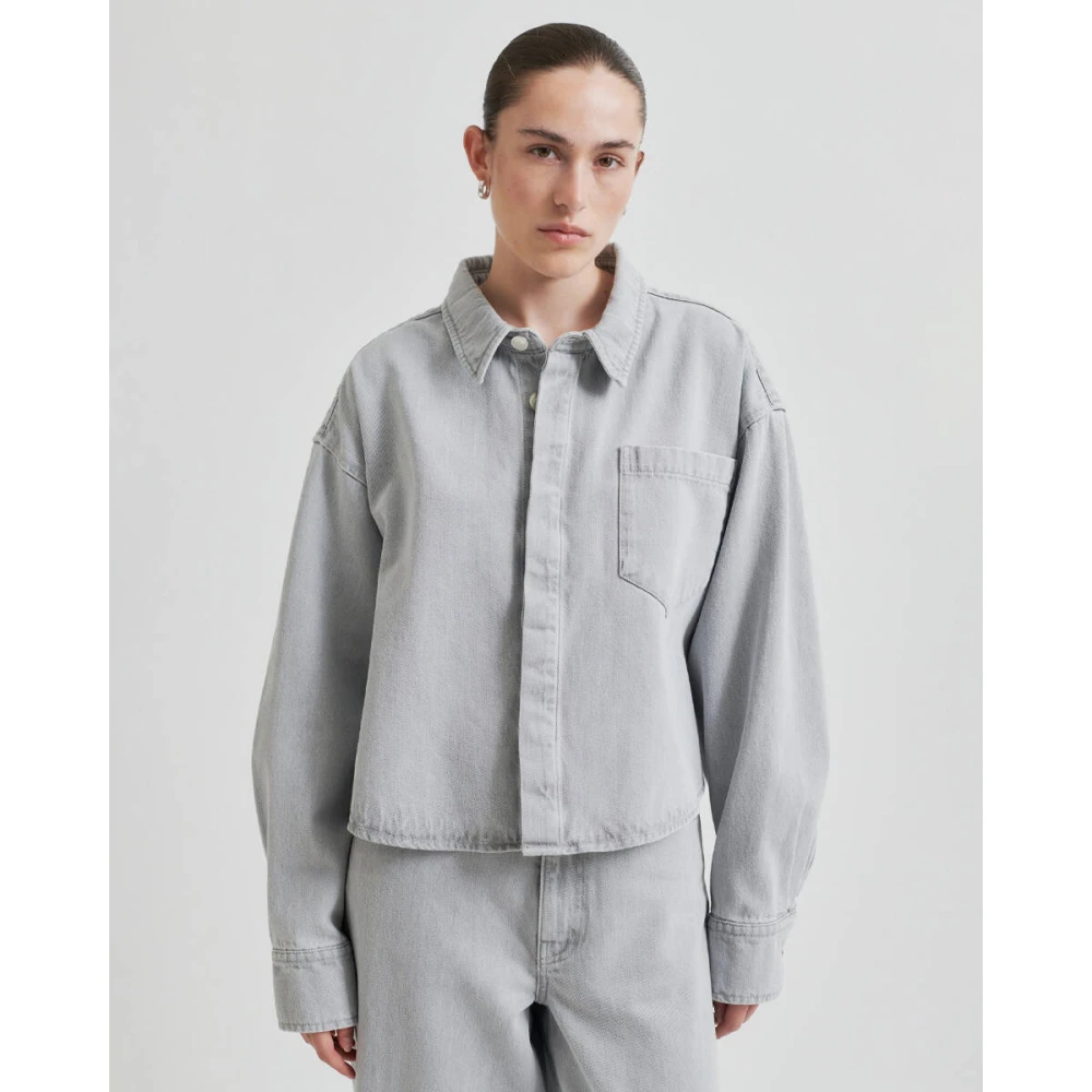 Second Female Denira Denim Blouse Second Dames Gray Dames